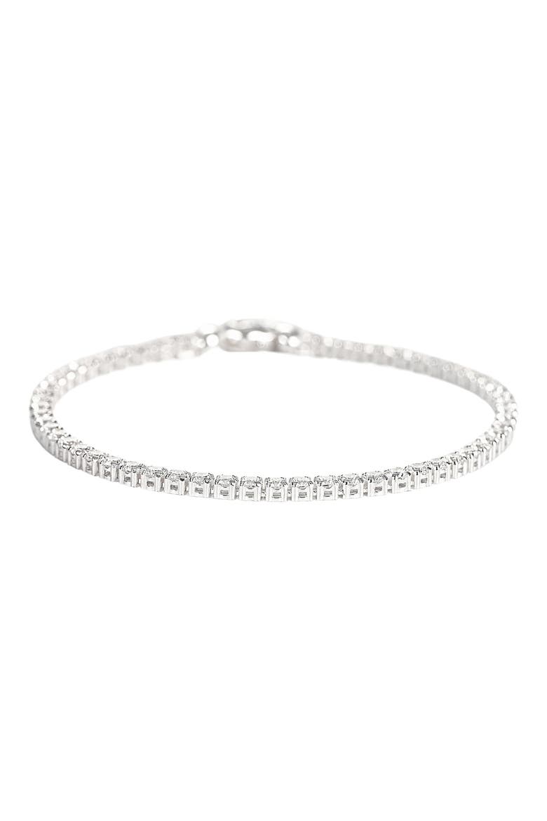 Primavera Made in Italy Cubic Zirconia Tennis Bracelet, Alternate, color, SILVER