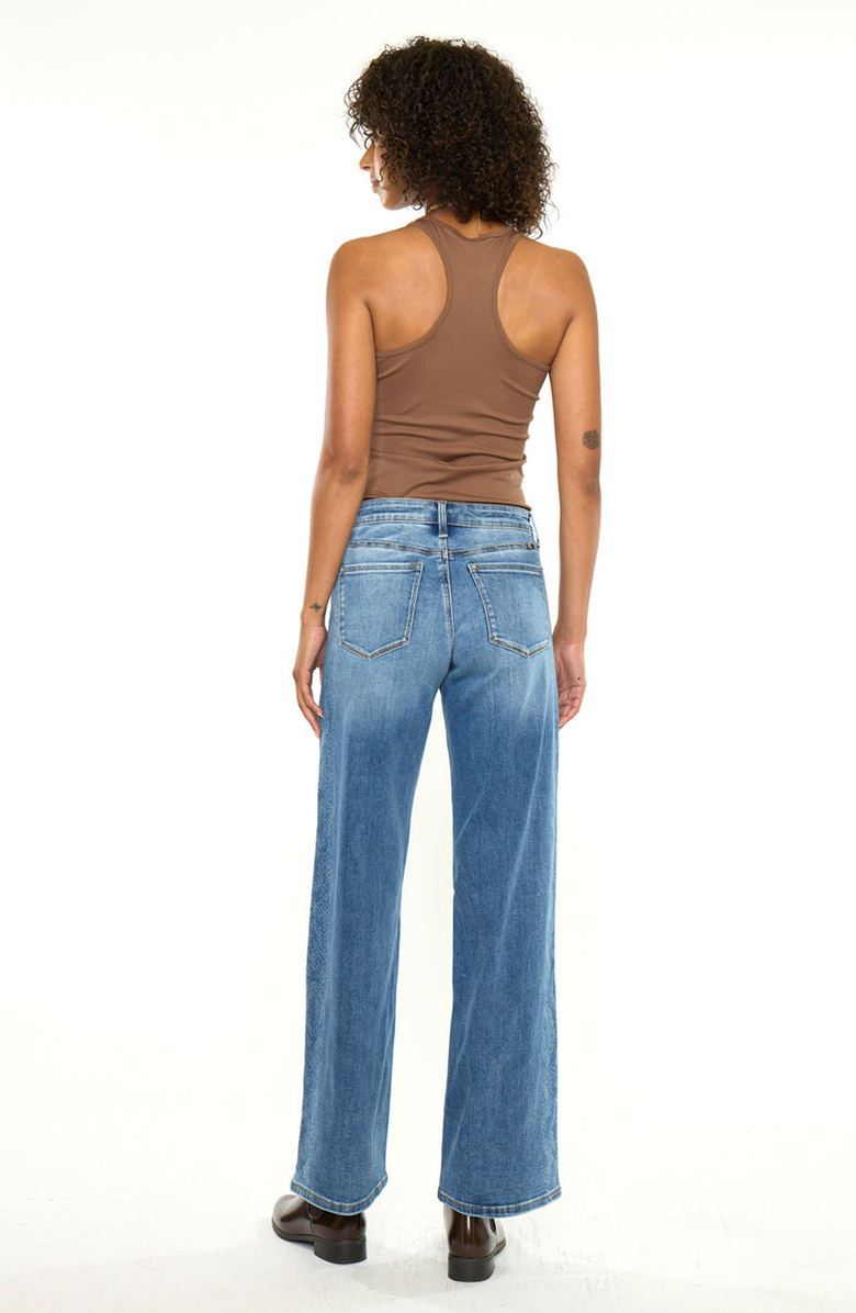 KanCan Angelique Mid Rise Wide Flare Jeans, Alternate, color, Medium Wash
