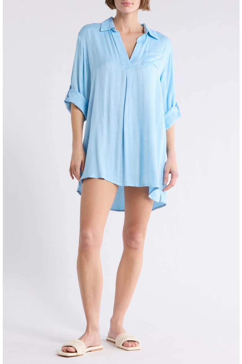 Oversize Cover-Up Shirt, Main, color, BLUE