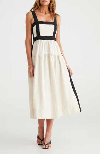 Jolie Contrast Trim Midi Dress