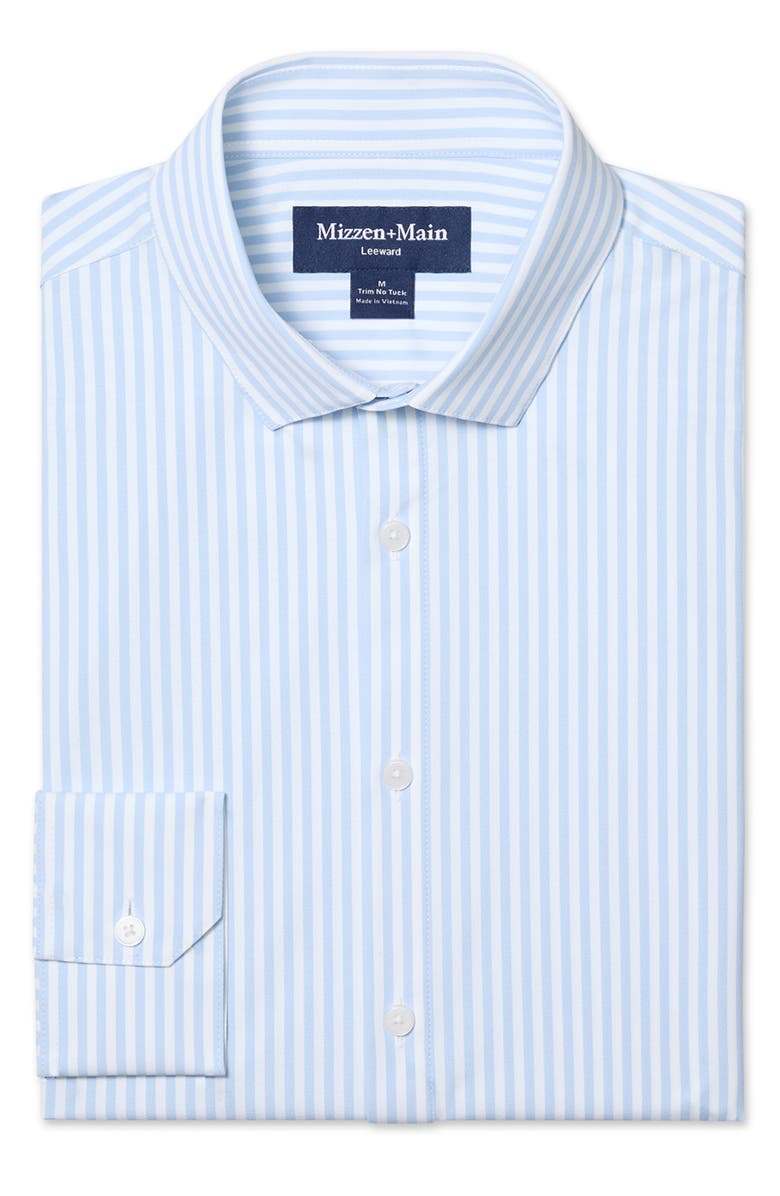 Mizzen+Main Leeward Trim Fit Bengal Stripe No Tuck Stretch Button-Up Shirt, Alternate, color, 
