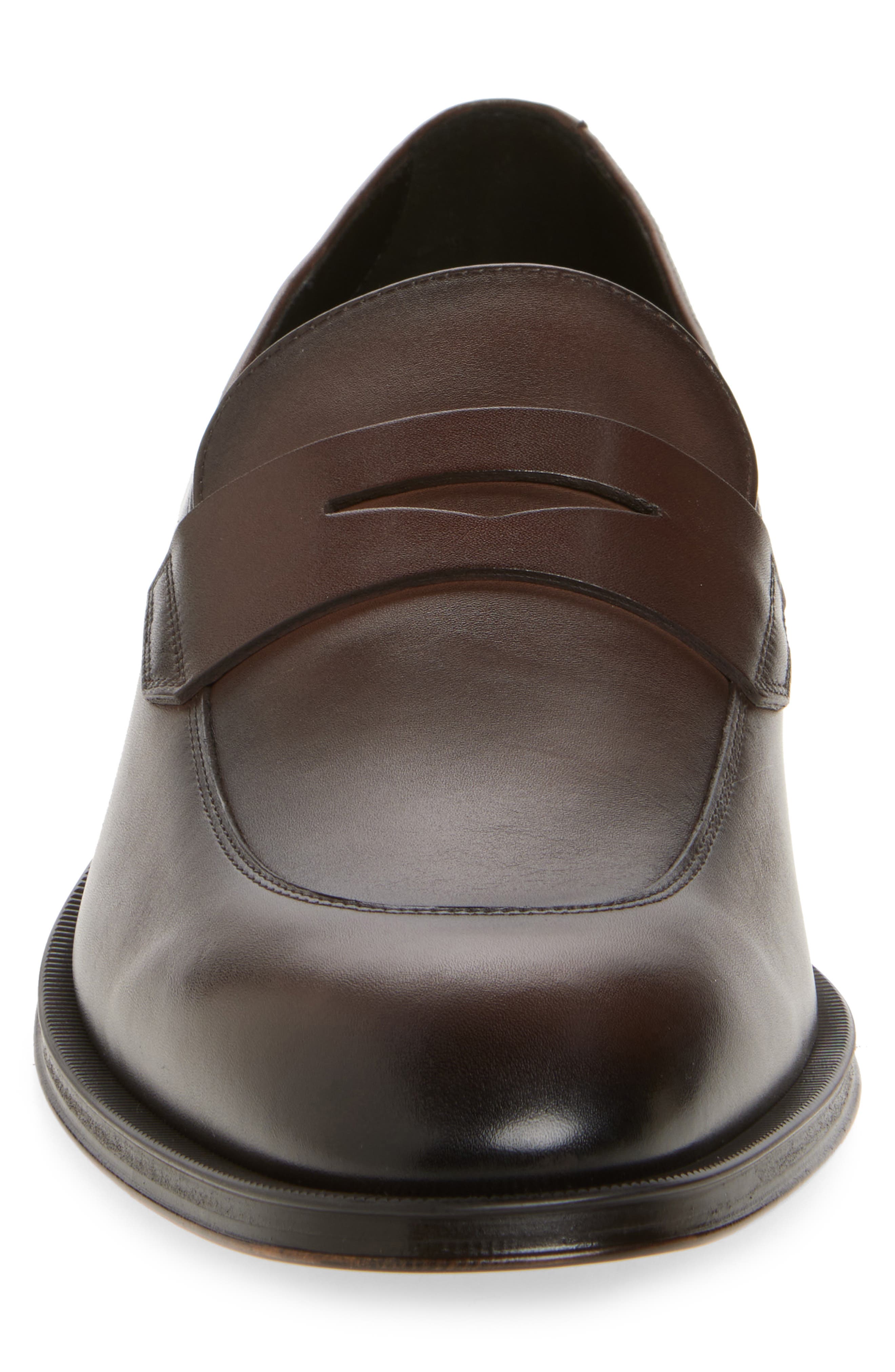 BOSS Derrek Penny Loafer, Alternate, color, Dark Brown