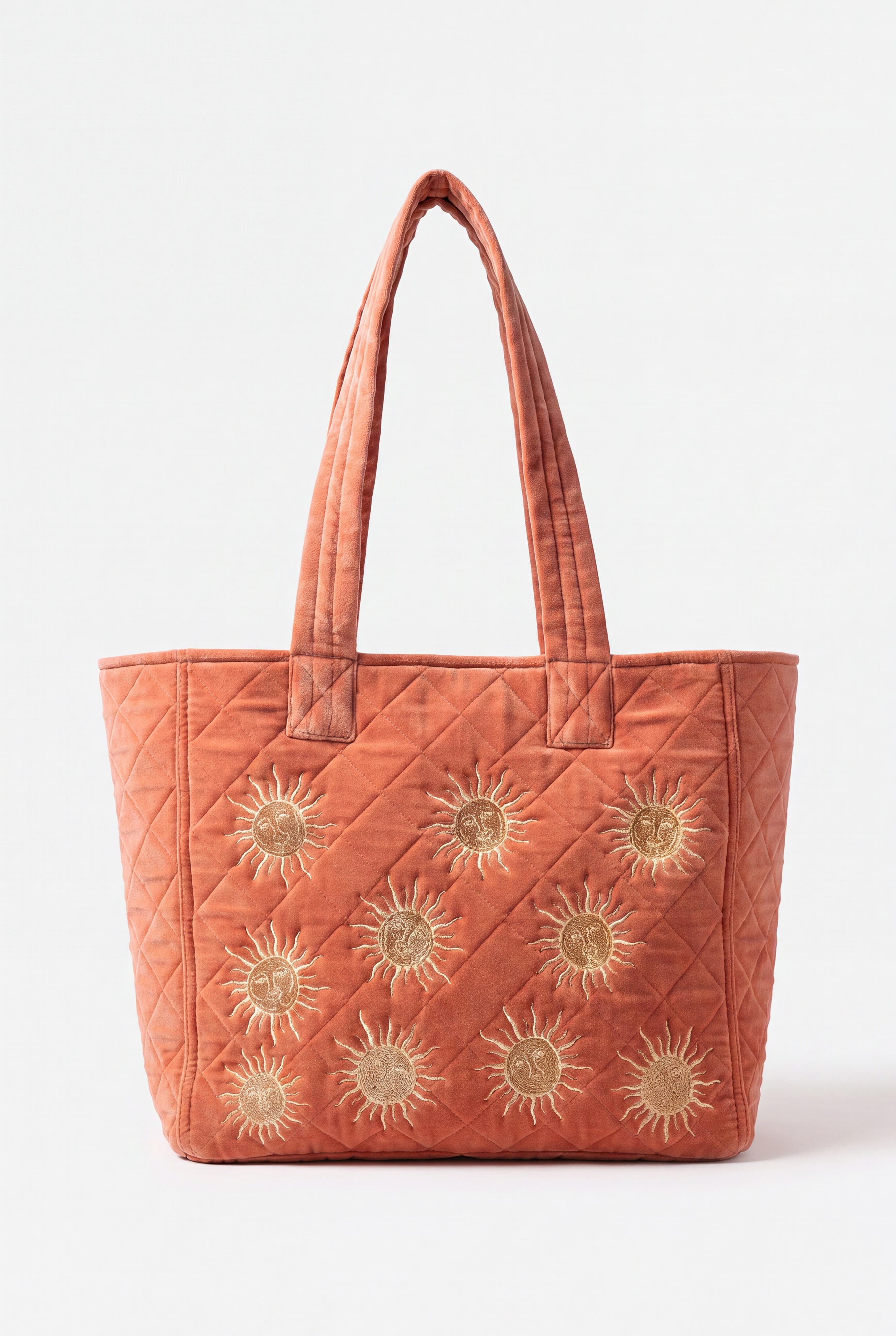 Sun Goddess Velvet Tote, Main, color, Rust