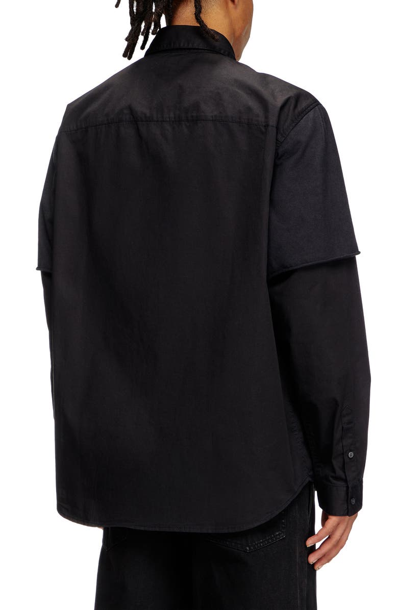 DIESEL<sup>®</sup> Gaston Button-Up Shirt, Alternate, color, Deep/ Black