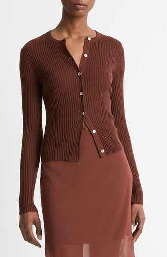 Vince Cashmere & Silk Rib Cardigan
