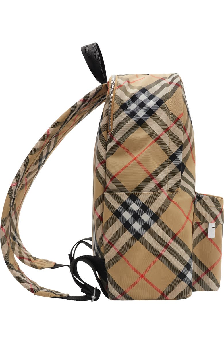 Burberry Small Check Backpack, Alternate, color, Sand