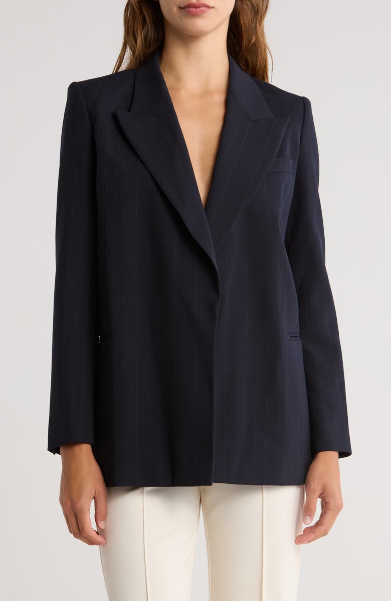 Reiss Willow Pinstripe Wool Blend Blazer, Main, color,