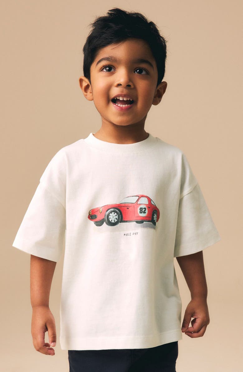 NEXT Kids' Race Car Graphic T-Shirt, Alternate, color, White