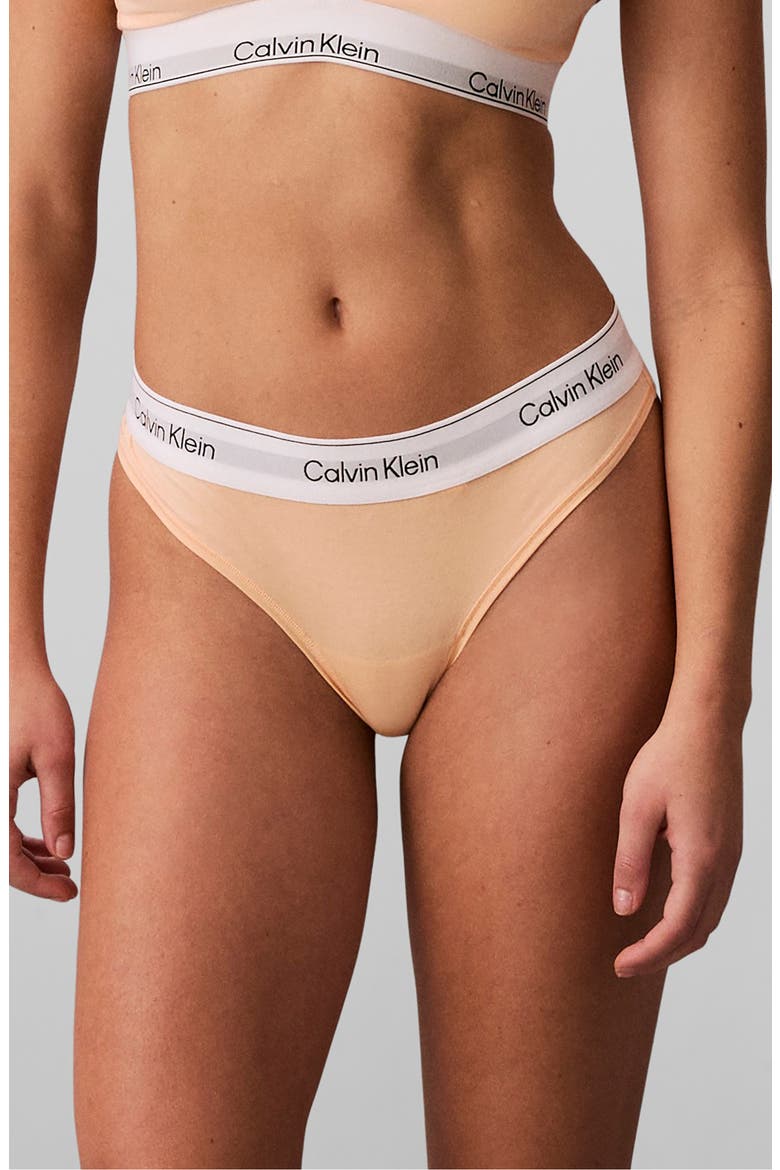 Icon Cotton Blend Thong, Main, color, PEACH BLISS