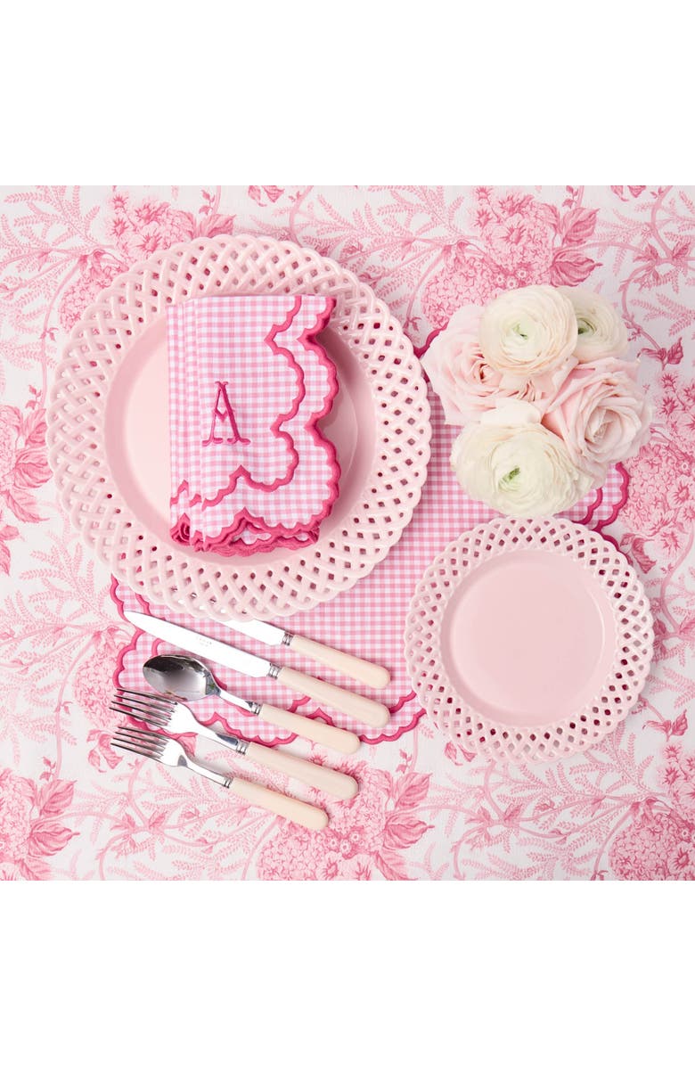 Mrs. Alice Pink Basketweave Starter Plate, Alternate, color, Pink