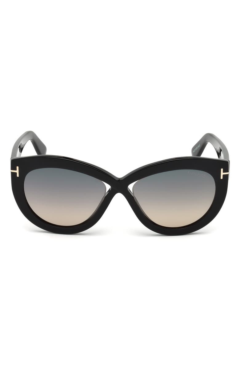 TOM FORD 56mm Cat Eye Sunglasses, Main, color, 