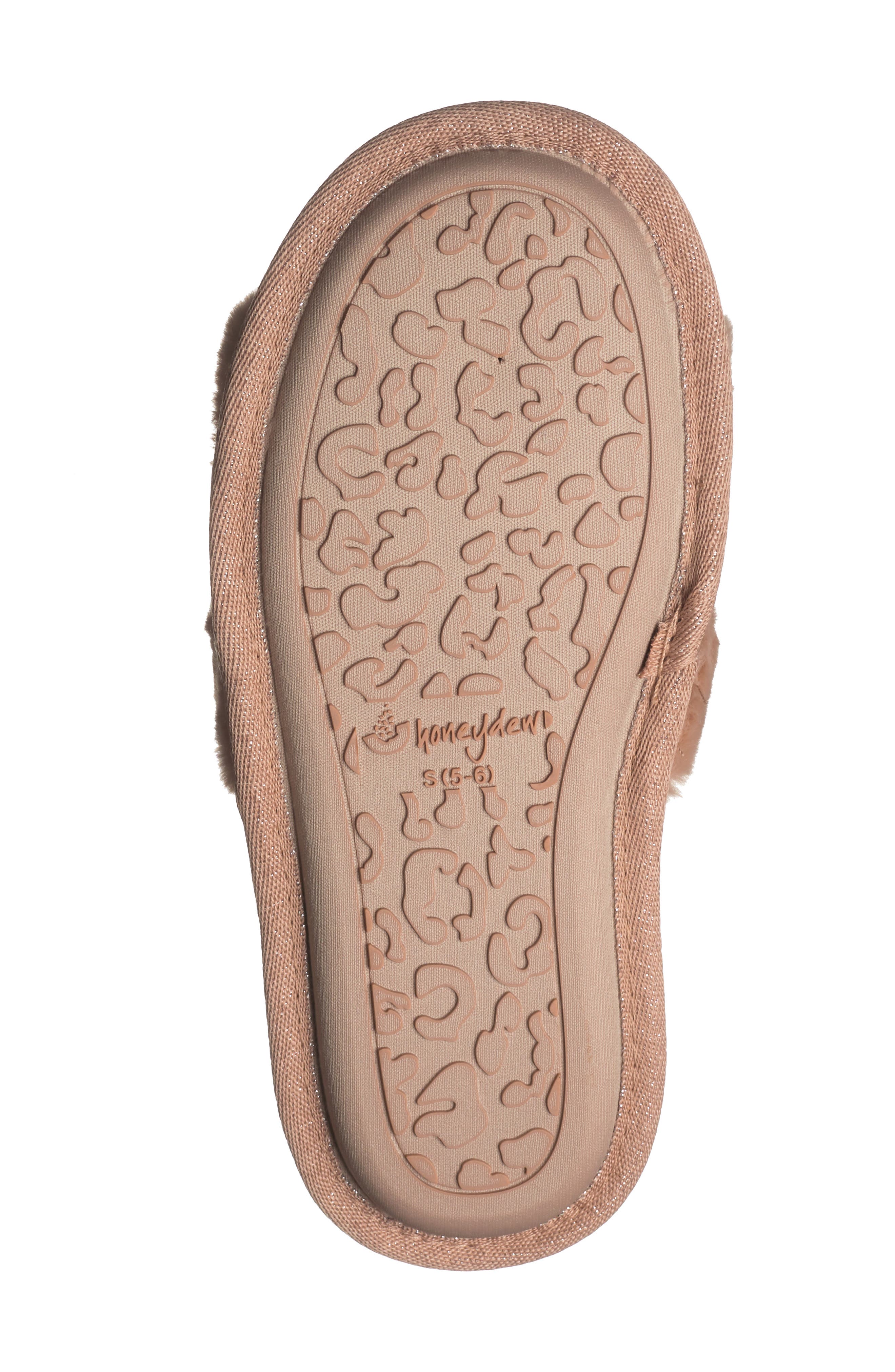 Honeydew H Band Plush Faux Fur Slipper, Alternate, color, Tan-Beige