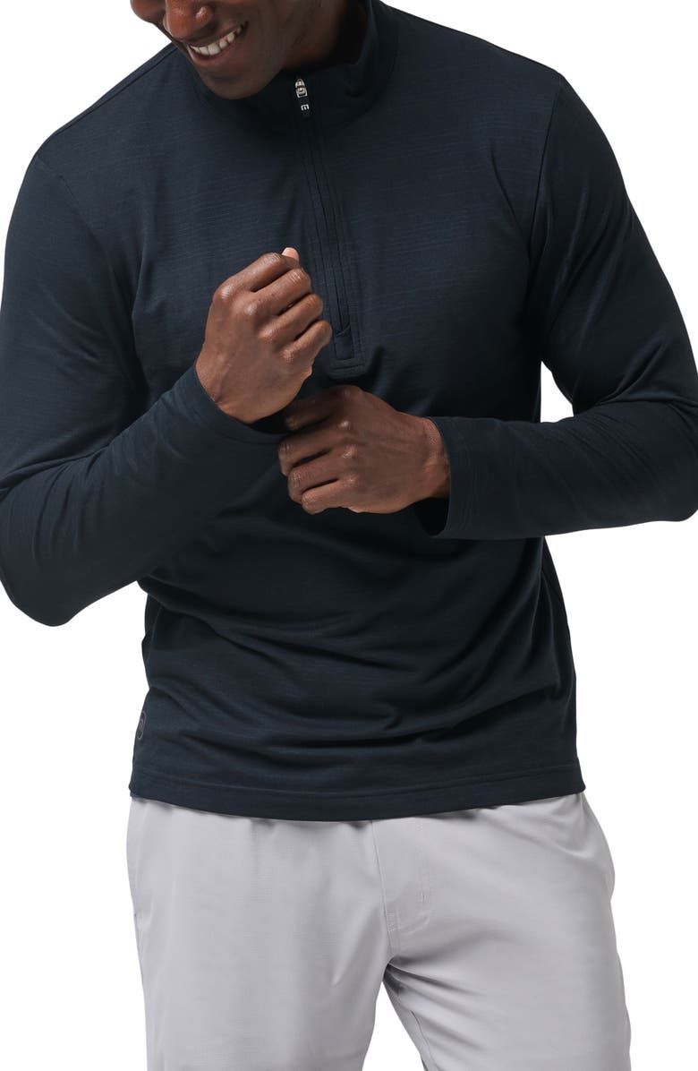 TravisMathew The Heater Quarter Zip Pullover, Main, color, 