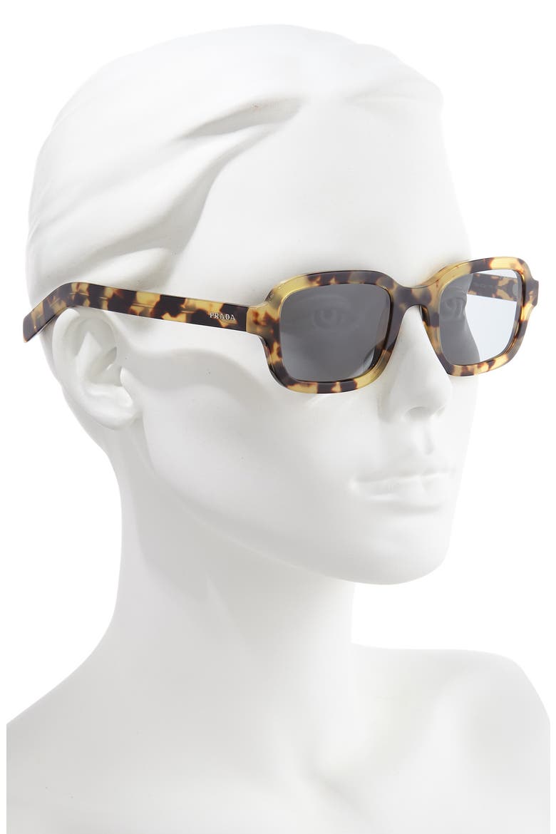51mm Rectangle Sunglasses, Alternate, color, BROWN/ GREY