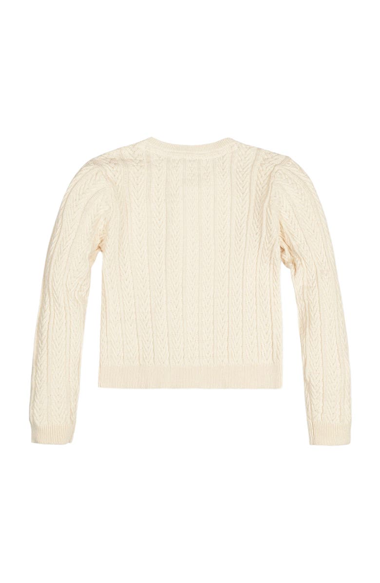 Hope 
Henry Baby Girls
 Organic Chevron Cable Cardigan, Infant, Alternate, color, Ivory Chevron Cable