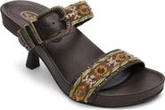 Ash Joey Embroidered Buckle Slide Sandal