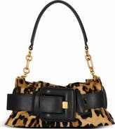 Balmain Anthem Mini Ponyskin-Style Leopard Print Bag