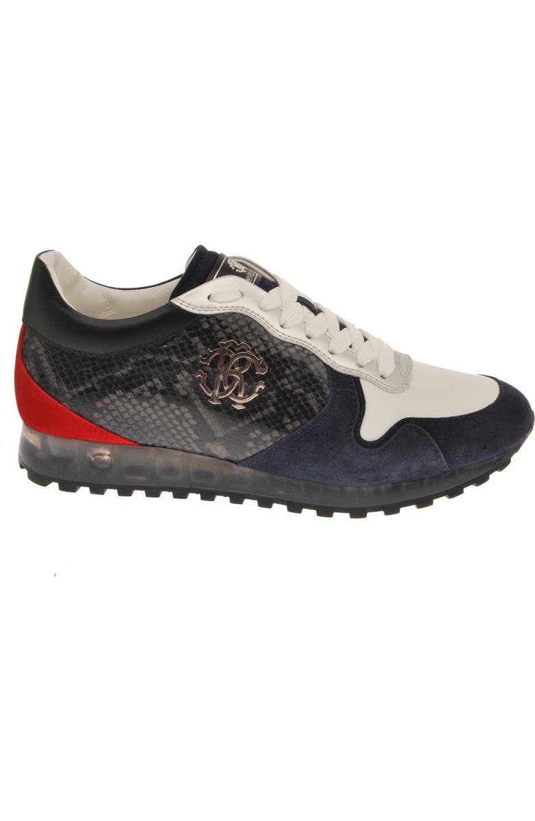 Roberto Cavalli Snake Print Sneaker, Alternate, color,