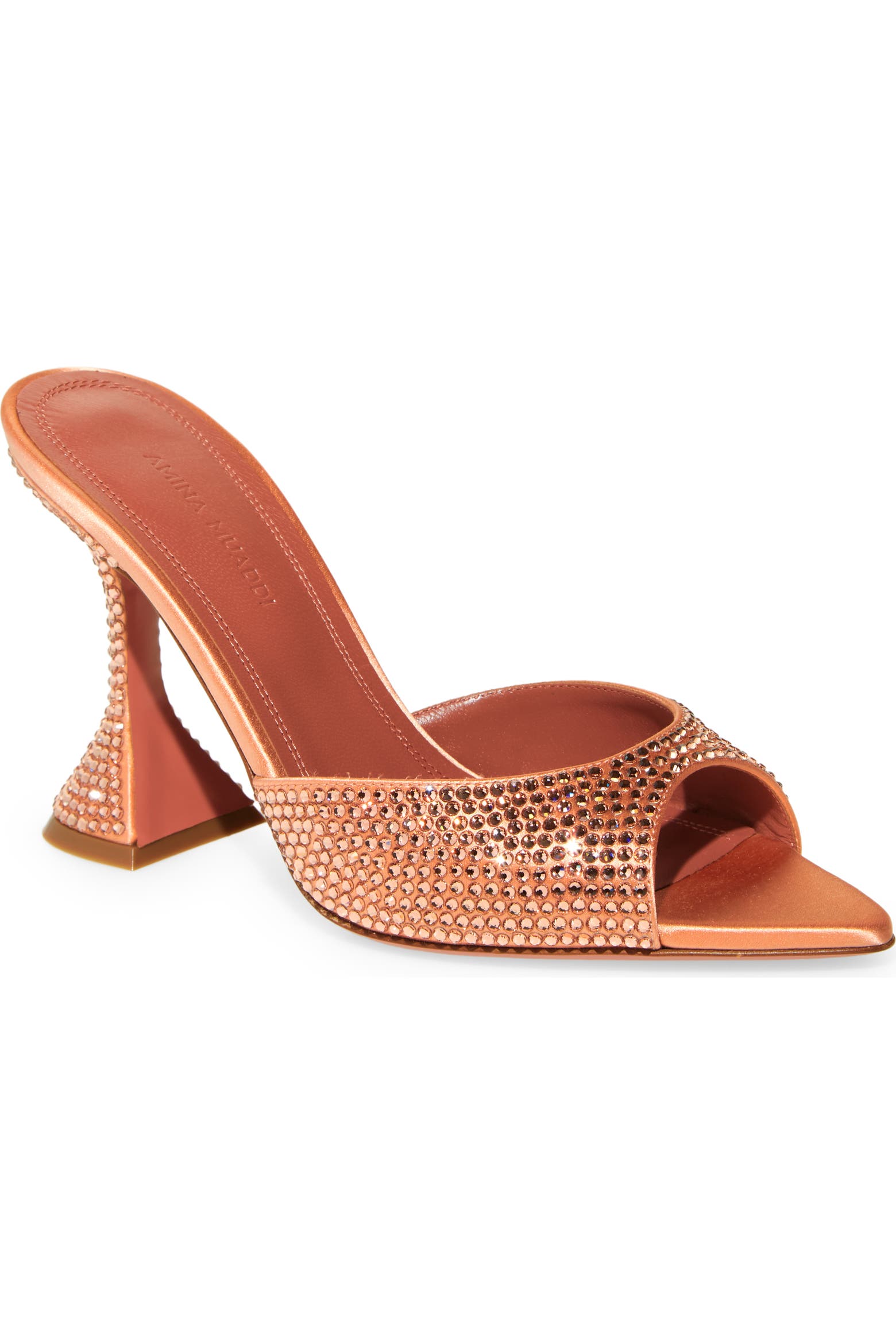 Crystal Toe Amina Muaddi Caroline Crystal Embellished Pointed Toe Sandal (Women ...