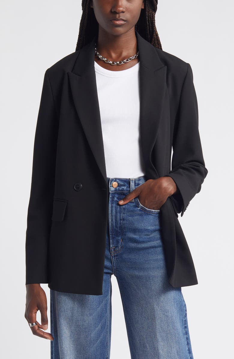 Nordstrom Double Breasted Peak Lapel Blazer, Main, color, 