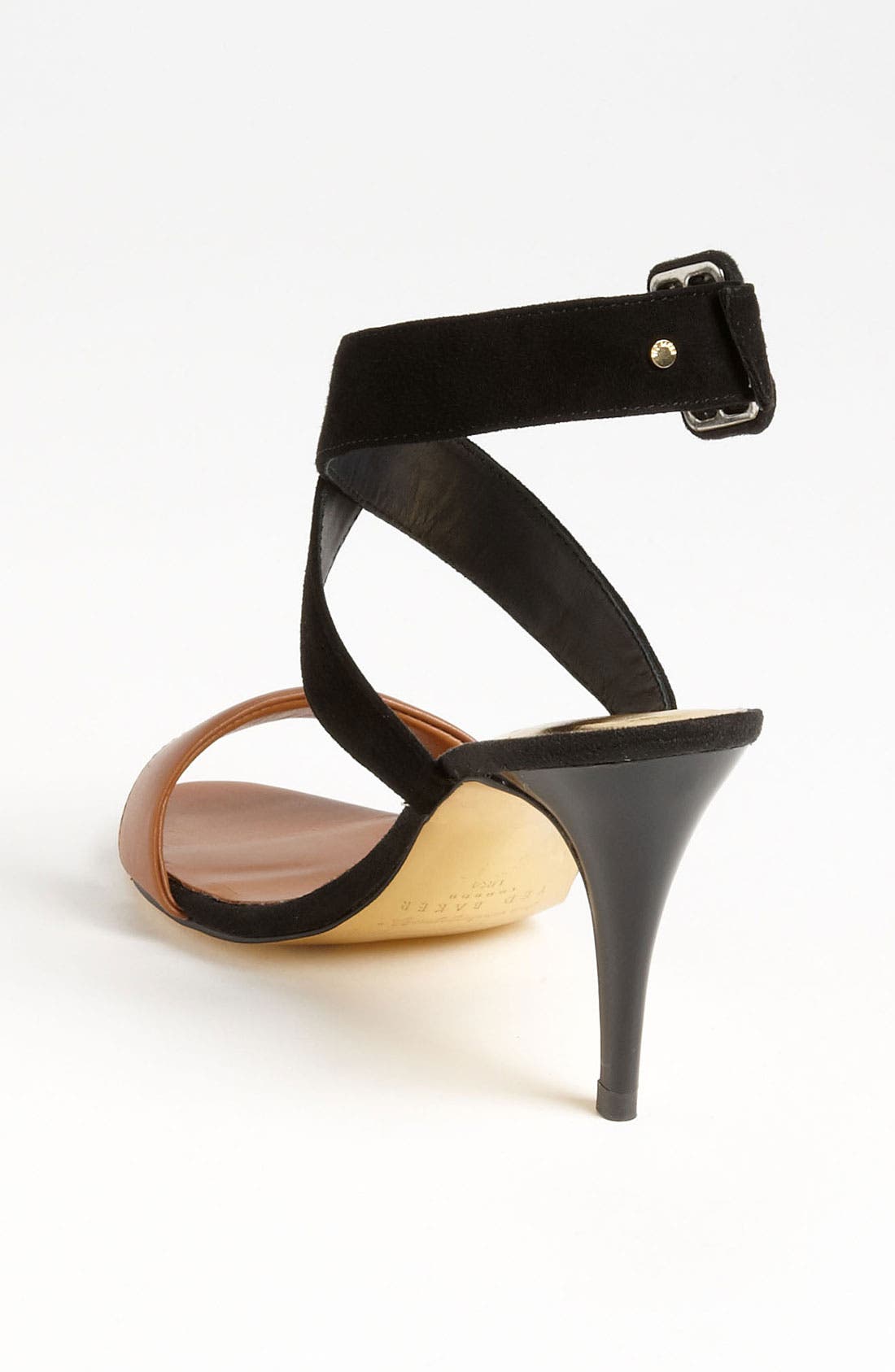 'Jolea' Sandal, Alternate, color, TAN/ BLACK SUEDE