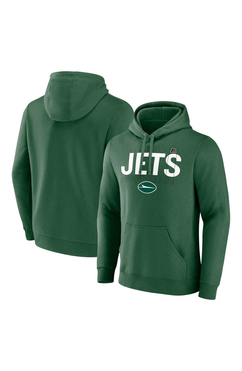 FANATICS Men's Fanatics Green New York Jets Pylon Outline Pullover Hoodie, Main, color, 