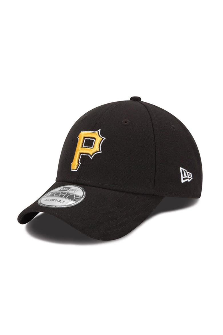 Men's New Era Black Pittsburgh Pirates The League 9FORTY Adjustable Hat, Main, color, Black
