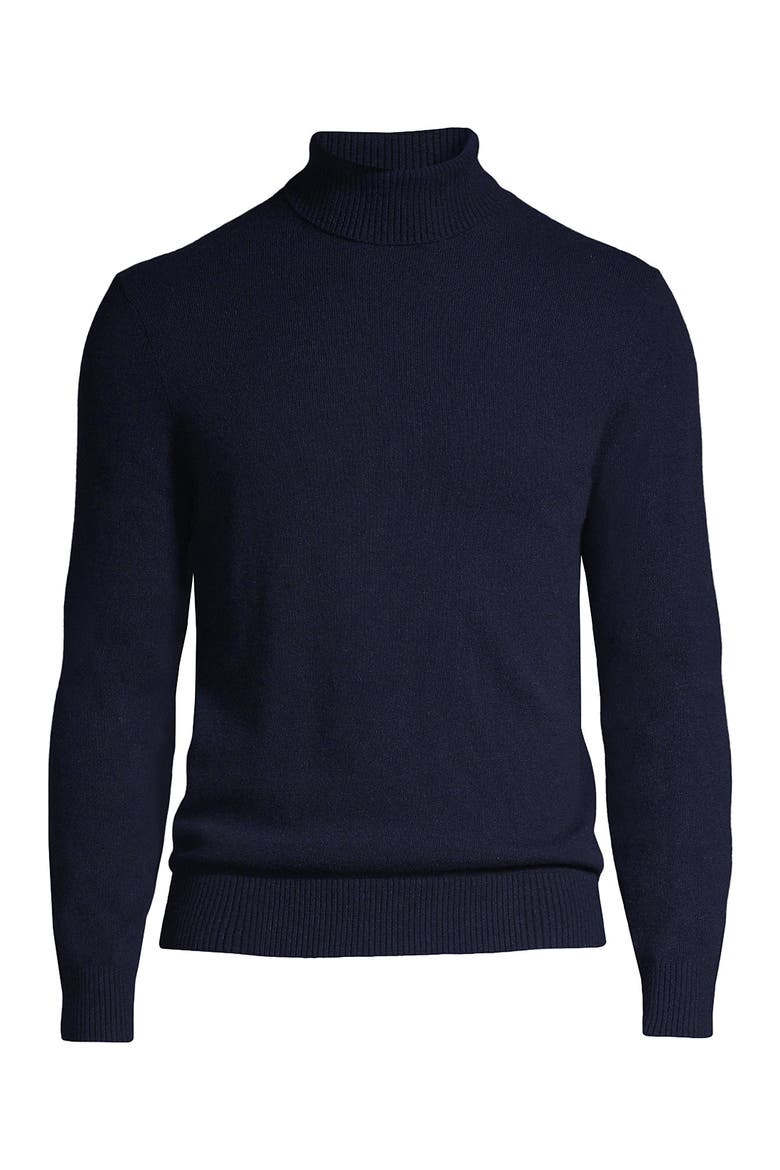 Fine Gauge Cashmere Turtleneck Sweater, Alternate, color, Radiant Navy