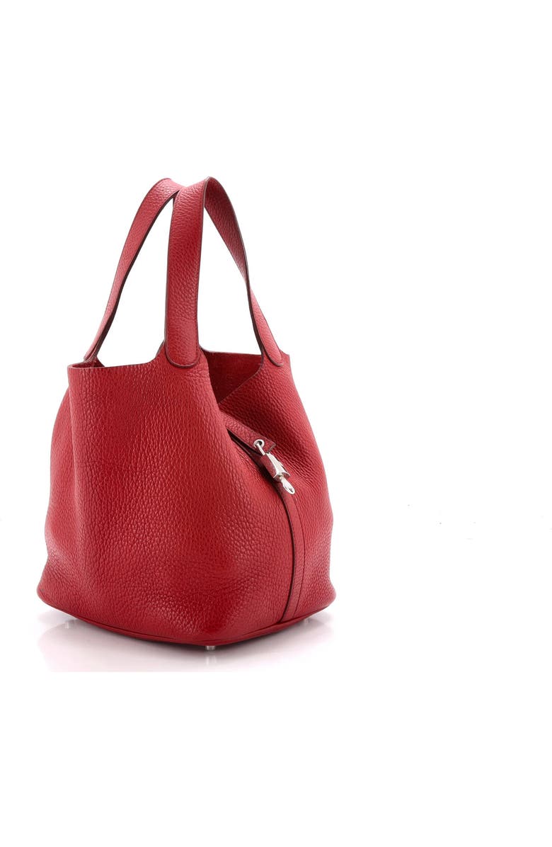 Pre-Owned Hermes Picotin Lock Bag Clemence MM, Alternate, color, Rouge Garance