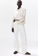 H&M Cotton Jacket With Eyelet Embroidery