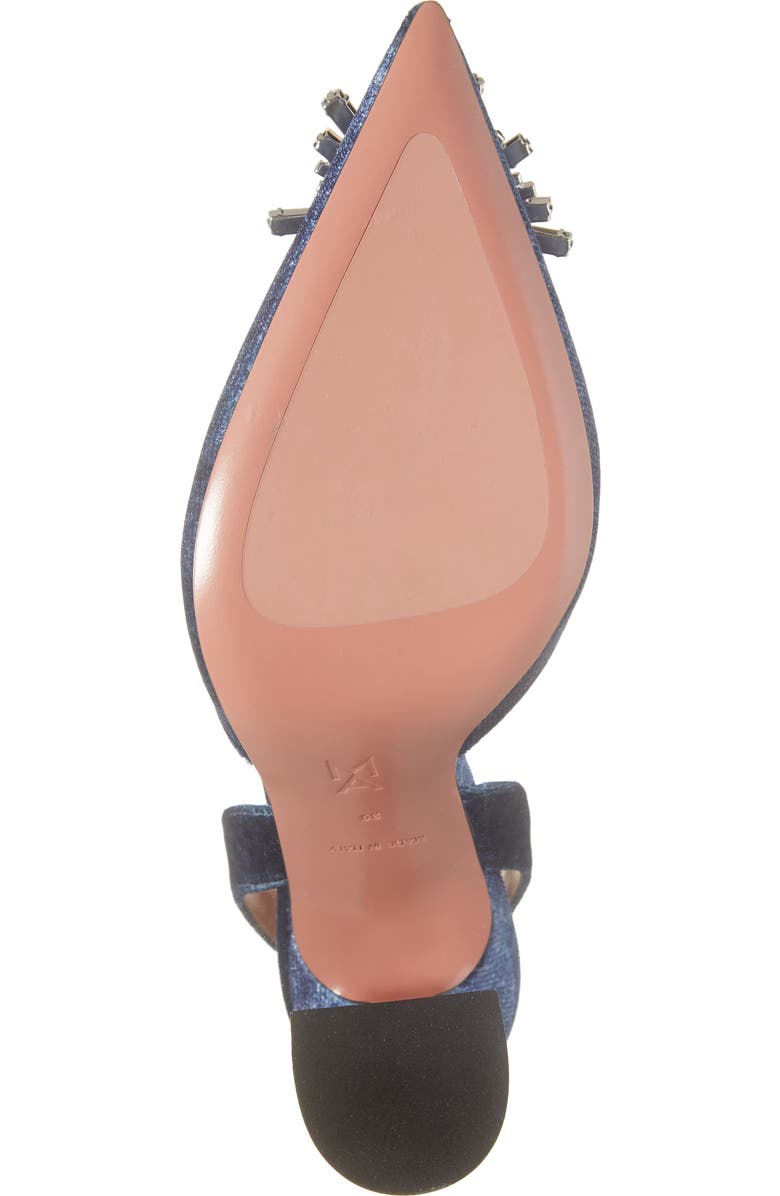 Amina Muaddi Begum Crystal Pointed Toe Slingback Pump, Alternate, color,