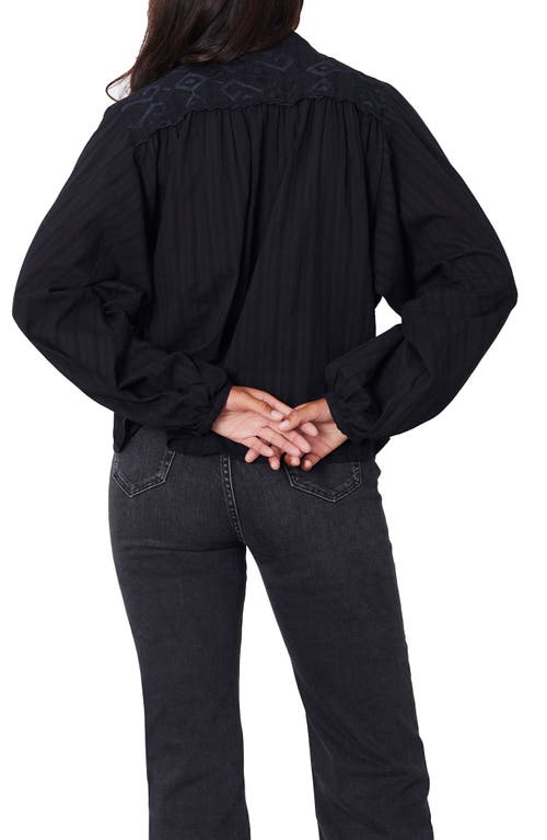 Paneros Clothing Georgia Embroidered Shirt In Black