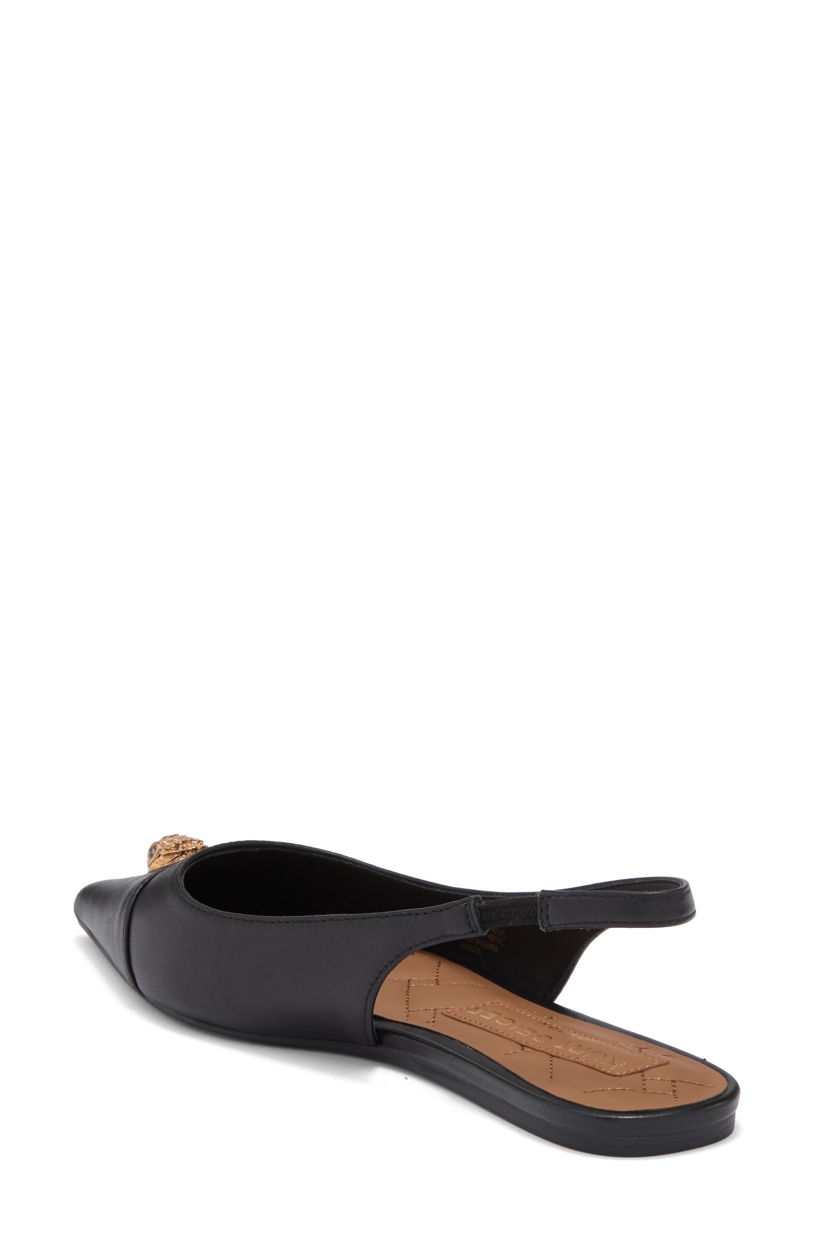 Kurt Geiger London Belgravia Eagle Slingback Flat, Alternate, color, Black