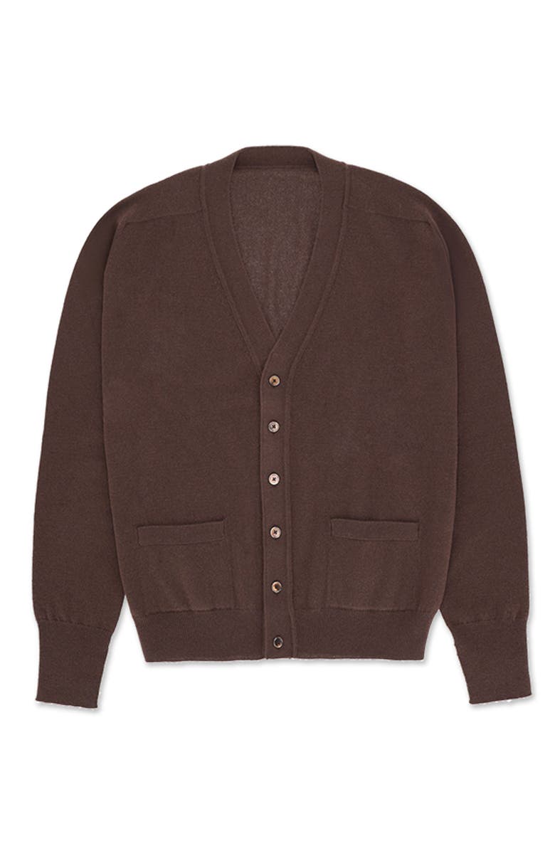 Fortela Lynch Cashmere Cardigan, Main, color, Dark Brown