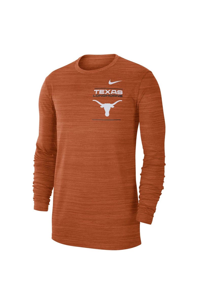 Nike Men's Nike Texas Orange Texas Longhorns 2021 Sideline Velocity Performance Long Sleeve T-Shirt, Alternate, color, 