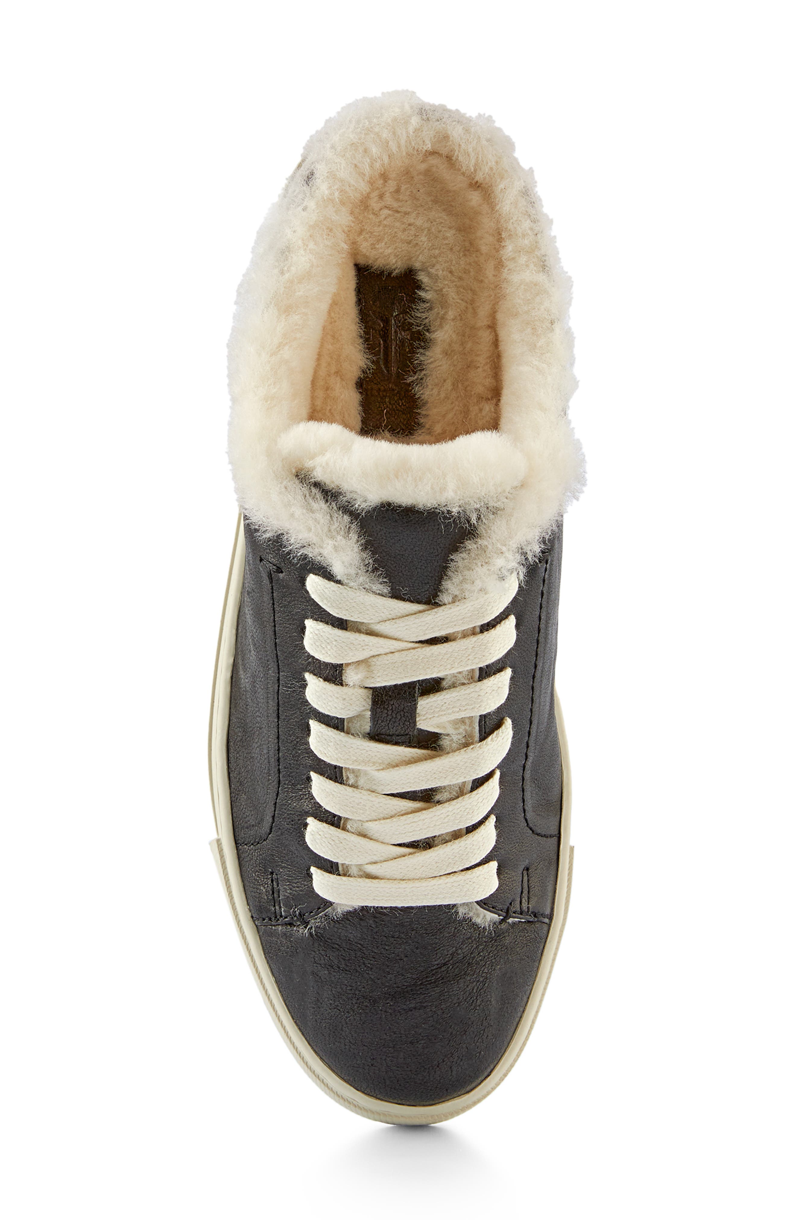 Ivy Genuine Shearling Sneaker Mule, Alternate, color, BLACK