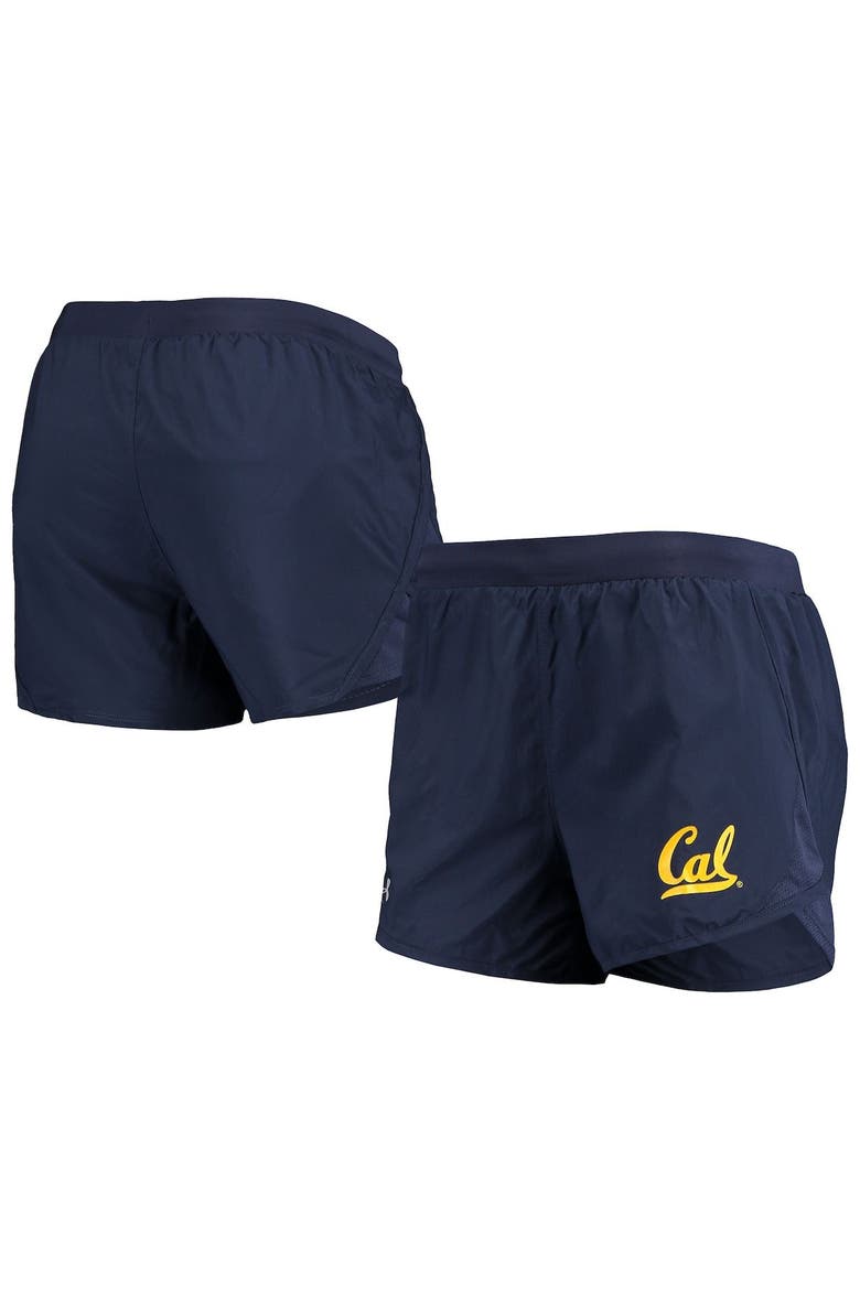 Women's Under Armour Navy Cal Bears Fly By Run 2.0 Performance Shorts, Main, color, Navy
