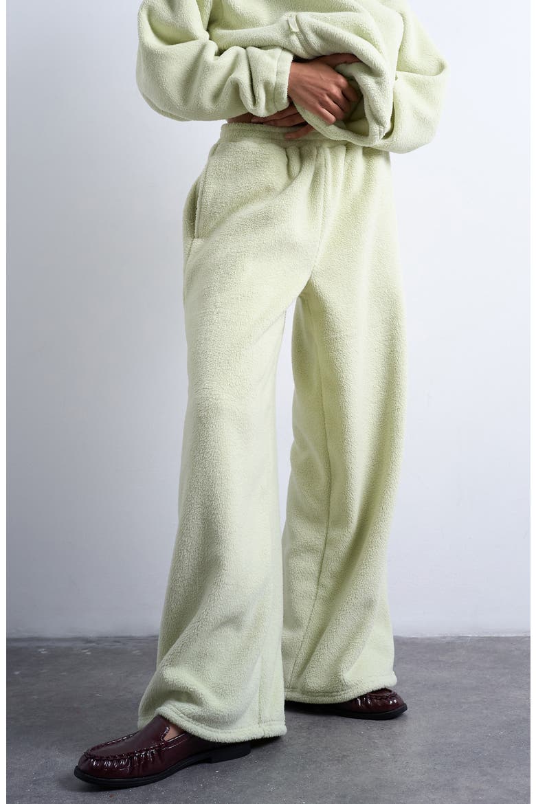 Straight Leg Fleece Joggers, Main, color, LIME GREEN