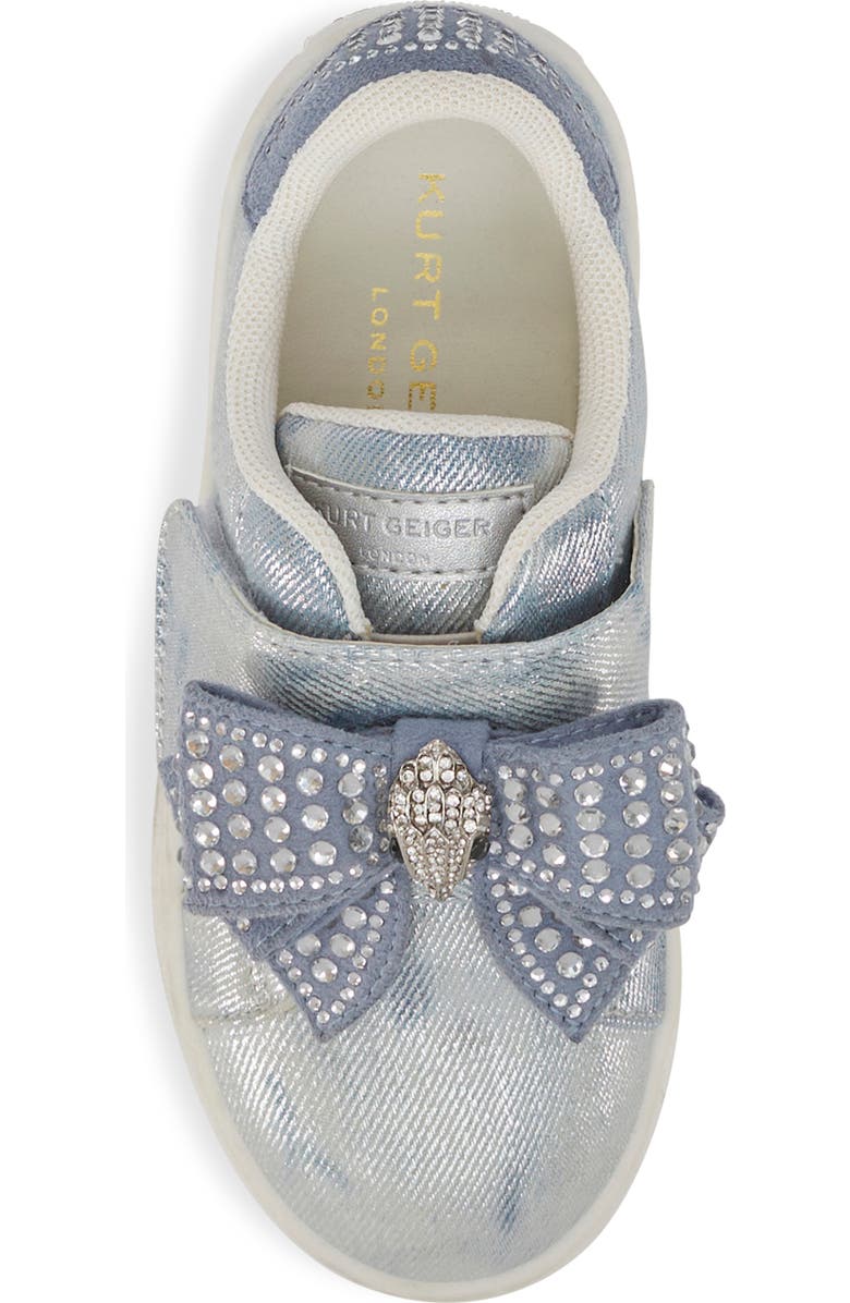 Kurt Geiger London Kids' Mini Laney Bow Sneaker, Alternate, color, Denim