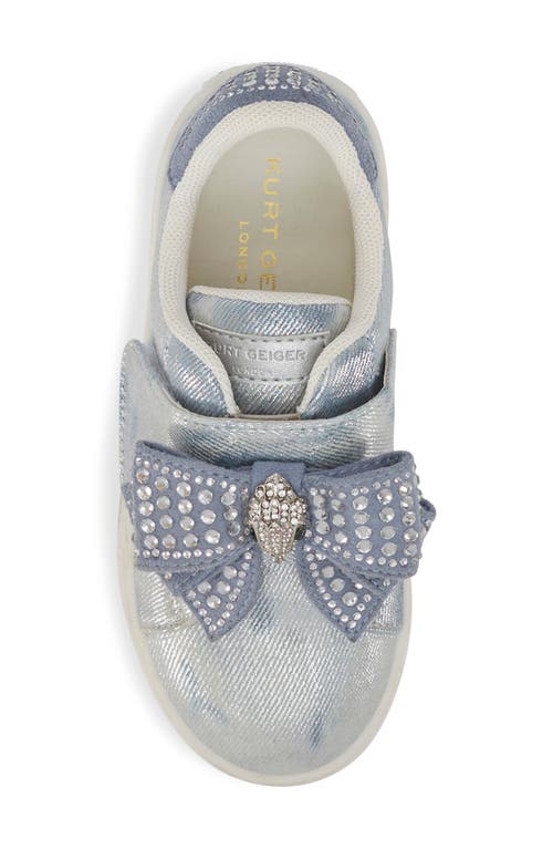 Kurt Geiger London Kids' Mini Laney Bow Sneaker In Denim