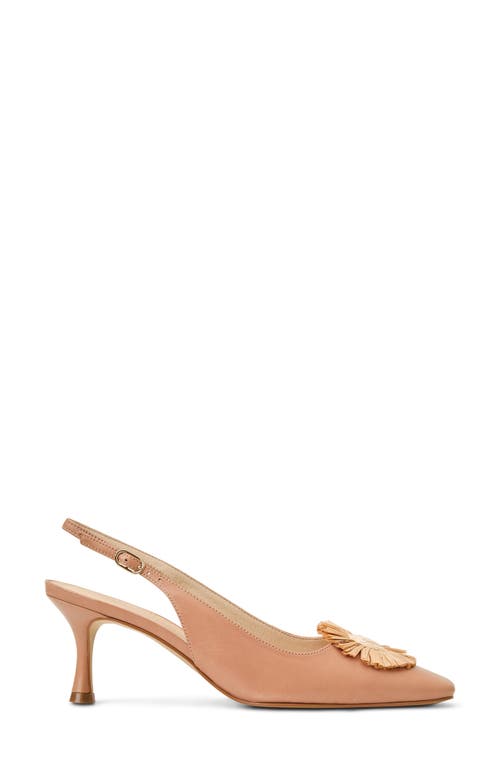 Jack Rogers Brynn Raffia Flower Slingback Pump In Brown