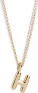 ARGENTO VIVO Puffy H Initial Pendant Necklace