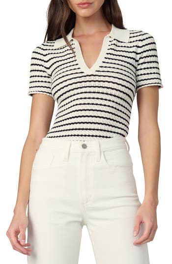 Joe's The Jess Pointelle Polo Shirt In Multi
