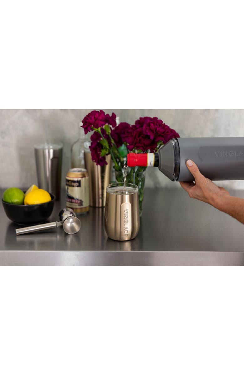 Vinglacé Stemless Wine Glass, Alternate, color, Copper