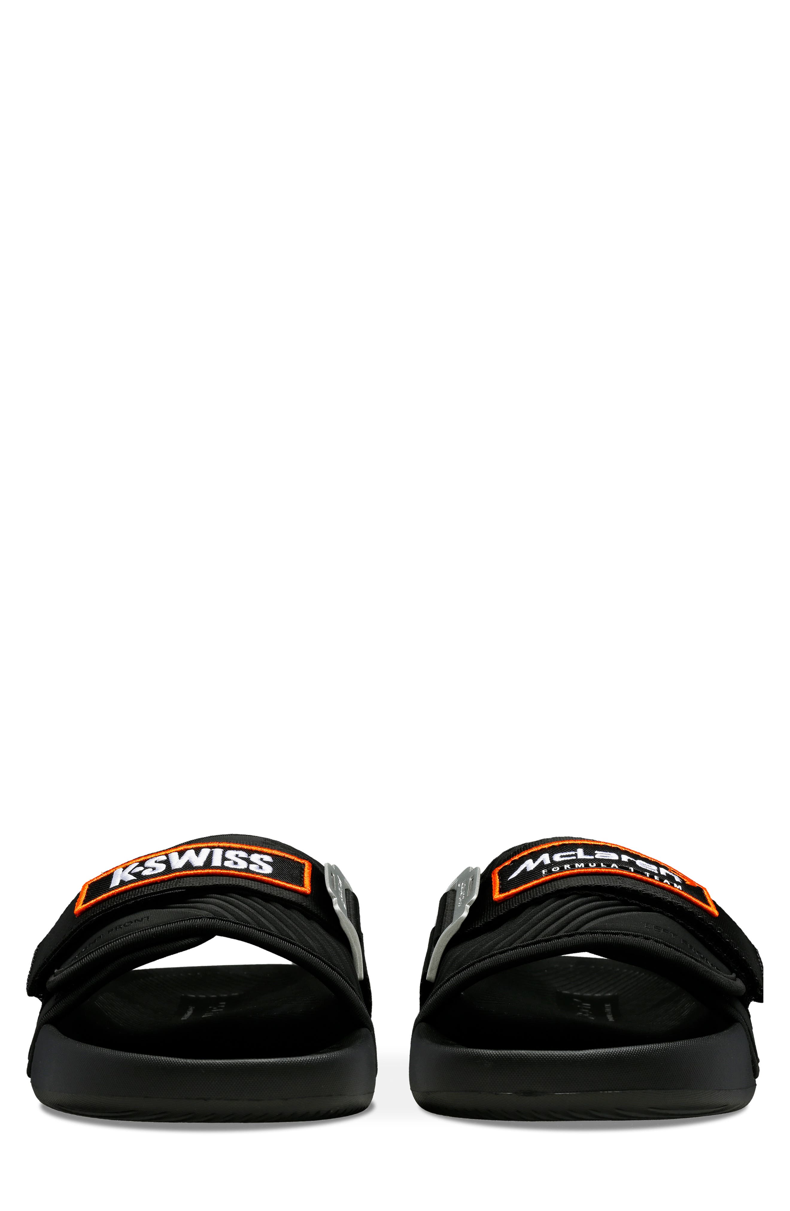 K-Swiss x McLaren Slide Sandal, Alternate, color, Black/ Papaya
