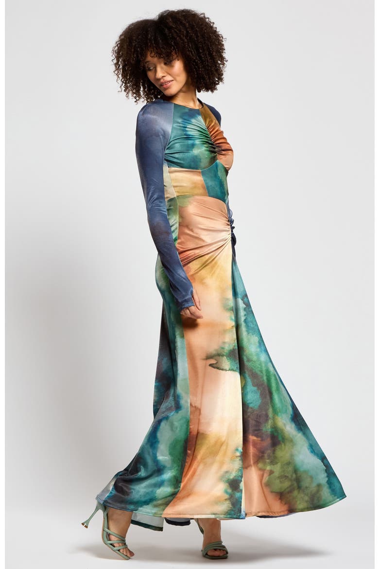 Cordelia Dress, Alternate, color, Blur print