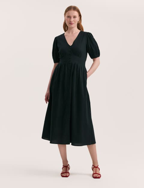 Addison Cotton Midi Tea Dress