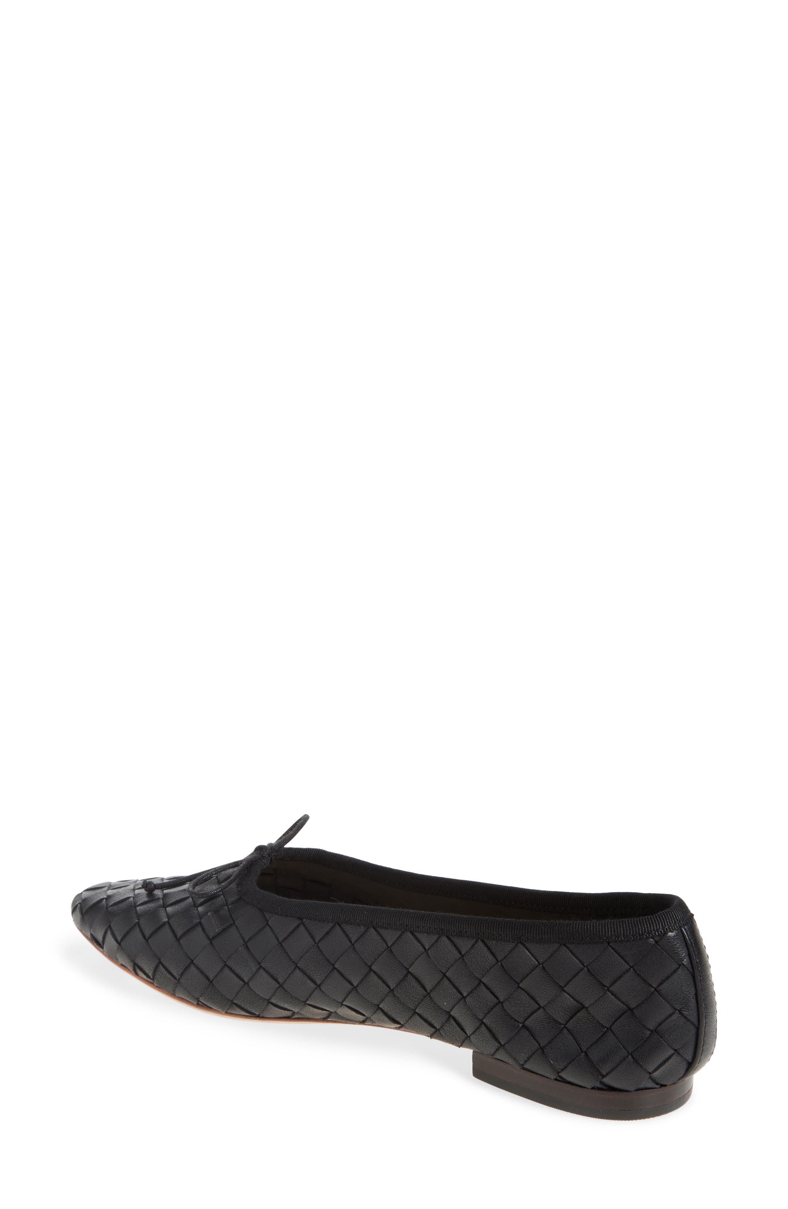 Loeffler Randall Landry Woven Ballet Flat, Alternate, color, Black