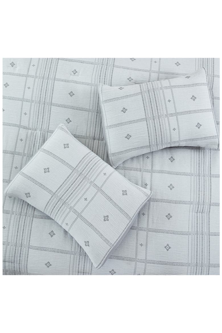 Jacquard Microfiber 5-Piece Comforter Set, Alternate, color, GREY