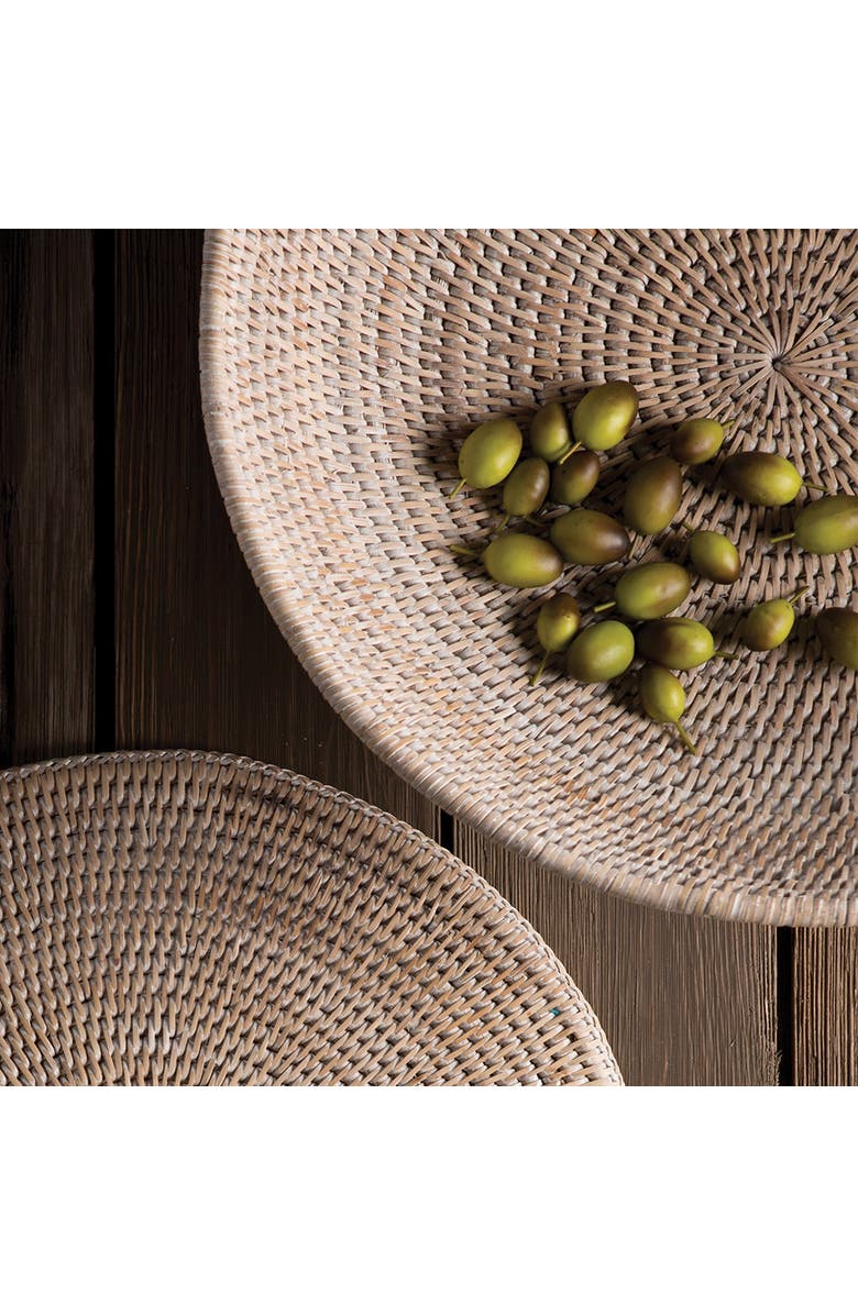 Napa Home & Garden Burma Rattan Offering Brawl, Alternate, color, White
